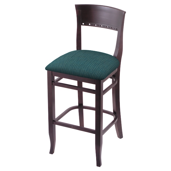 25" Counter Stool, Dark Cherry Finish, Graph Tidal Seat